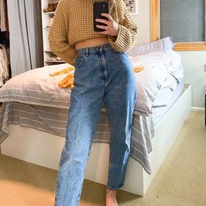 vintage lee high waisted blue mom jeans